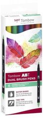 Tombow ABT Dual Pen Brush Set obojestranskih markerjev s čopičem - Dermatološki 6 kosov