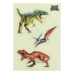 Dino World ASST | Glibbies gel nalepke, Tyrannosaurus rex, Pterandon, Giganotosaurus, 3 kom
