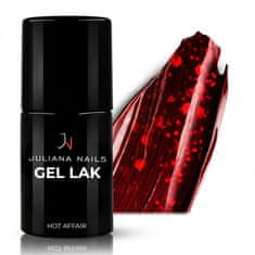 Juliana Nails Gel Lak Hot Affair rdeča z bleščicami No.790 6ml