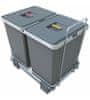 Elletipi ECOFIL Vgradni koš za odpadke, izvlečni, z okvirjem, 18+18 L (PF01 34B3)