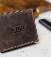 Always Wild Horizontalna zložljiva moška denarnica z zunanjim žepom za kartice