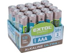 Extol Energy Alkalne baterije, 20ks, 1,5V AAA (LR03)
