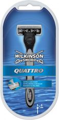 Wilkinson Sword Quattro moški brivnik + 1 glava