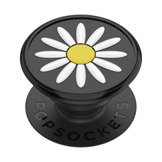 PopSockets PopGrip Gen.2, Festival Daisy Black, 3D marjetica na črnem ozadju