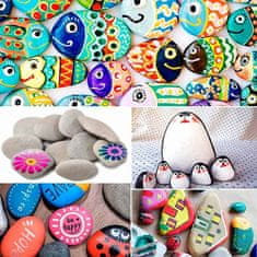 Netscroll Akrilni flomastri/markerji (24 kosov), žive barve, odlično kritje, vodoodporni, idealni za vse ki radi ustvarjajo na kamnu, lesu, keramiki, papirju, steklu, brez vonja, vodna baza, AcrylicMarkers