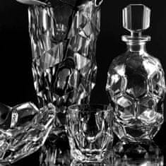 Crystalite Bohemia Set steklenica in 6 kos kozarcev za whiskey Lunar 800ml / kristalno steklo