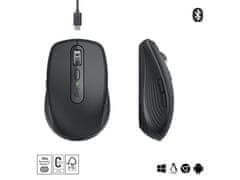 Logitech MX Anywhere 3S miška, Bluetooth, DarkField laser, grafitna