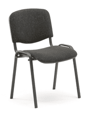 Konferenčni stol NELSON, 4 v paketu, siva tkanina, črna