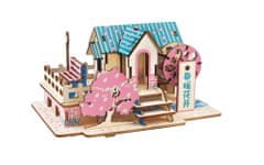 Woodcraft Lesena 3D sestavljanka Pomladna hiša