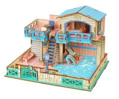 Woodcraft Lesena 3D puzzle vila na otoku Lembongon