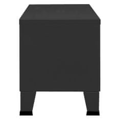 Vidaxl Industrijska TV omarica črna 105x35x42 cm kovina