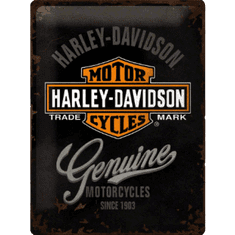 NOSTALGIC-ART Okrasna tabla Harley Davidson genuine motorcycles
