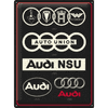 NOSTALGIC-ART Okrasna tabla Audi logo evolution