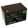Powertech Powerbirsv+12 LiFePO4 Li-ion akumulator Powerbirsv+12 • 12V 12Ah • LiFePo4 • DXŠXV: 151x98x95 | Faston 6.3