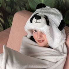 Cozy Noxxiez BL823 Panda - topla odeja s kapuco z žepi za živali in tačke