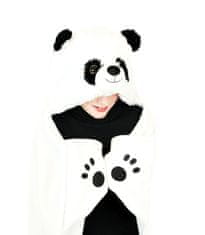 Cozy Noxxiez BL823 Panda - topla odeja s kapuco z žepi za živali in tačke