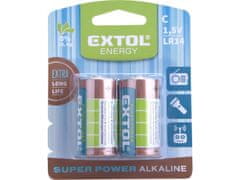 Extol Energy Alkalne baterije, 2ks, 1,5V C (LR14)