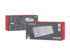 Genesis Gaming Keyboard THOR 660/RGB/Gateron Brown/Wireless USB + Bluetooth/US layout/White