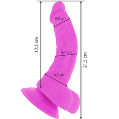 Diversia VIBRACIJSKI PENIS Diversia Flexible Purple (21,5 cm)