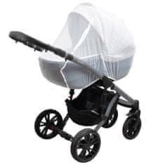 NEW BABY Luksuzni komarnik z zadrgo za voziček bela