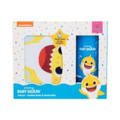 Pinkfong Baby Shark Gift Set Set pena za kopanje 250 ml + rokavice za kopanje za otroke