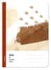 Šolski zvezek 564 brezlesna črta - čokolada