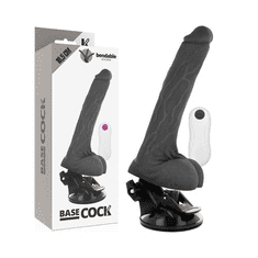 Basecock VIBRATOR BaseCock Realistic Bendable Black 18,5 cm