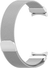 4wrist Milanski pašček z magnetno zaponko za Samsung Galaxy Watch 6/5/4 - srebrn