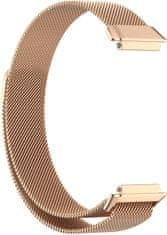 4wrist Milanski pašček z magnetno zaponko za Huawei Watch Band 7 - roza zlat