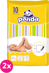 Bella 2x PANDA - previjalne blazinice za dojenčke 10 kosov