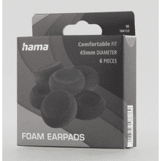 Hama Penaste ušesne blazinice za slušalke, 45 mm, 6 kosov
