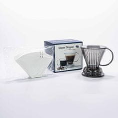 Clever Clever Dripper - Naprava za kavo L 500ml prozorno siva + 100 filtrov