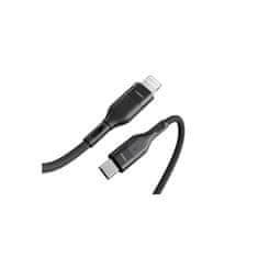 VEGER CL01 pleteni kabel USB-C na Lightning, 1,2m, črn