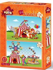 Art puzzle Puzzle Cirkus in zabaviščni park 24+35 kosov