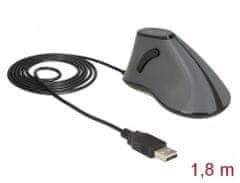 Delock Ergonomska vertikalna optična miška USB s 5 gumbi