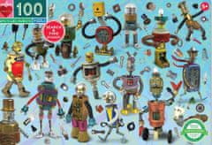 eeBoo Puzzle Roboti in deli 100 kosov