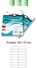 Smartline Samolepilne etikete 100 listov ( 16 etiket 105 x 37 mm)