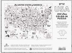Galison Barvna sestavljanka Maptote: ZDA 1000 kosov