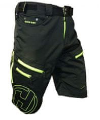 HAVEN Moške kratke hlače NAVAHO SLIMFIT črno-zelene s kolesarsko podlogo - XL