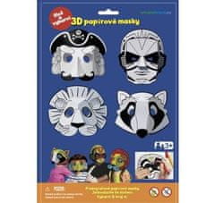 SMT Creatoys 3D pustne maske - pirat, superjunak, lev, rakun