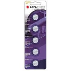 Agfaphoto gumbna litijeva baterija 3V, CR1620, blister, 5 kosov
