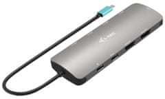 I-TEC priklopna postaja USB-C Metal Nano/ 2x USB 3.2/ 2x USB 2.0/ 2x HDMI/ LAN/ Power Delivery 100W