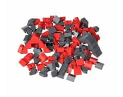 L-W Toys Ustvarjalni set strešnih elementov rdeče in temno sive barve 120 kosov