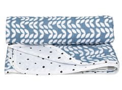 Motherhood Dvoplastna bombažna mušelinska odeja Blue Classics 100x120 cm