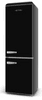 Storio retro kombinirani hladilnik, 216 l, 84 l, črn