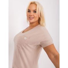 RELEVANCE Bež ženska bluza plus size ženske bluze bež barve RV-BZ-8959.75P_401754 Univerzalni
