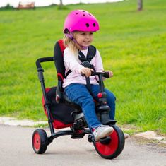 Smart Trike STR7 Zložljiv otroški tricikel/voziček, 8v1, rdeč, 6m-3y