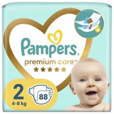 Pampers Premium Care plenice, velikost 2 (4-8 kg), 88 plenic