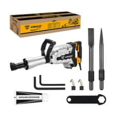 deko tools 1700W rušilno kladivo HEX 48J v kovčku + dleta