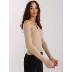 Ulefone Ženski pulover brez ramen z verižicami ATEA beige EM-SW-070921.49_404259 S-M